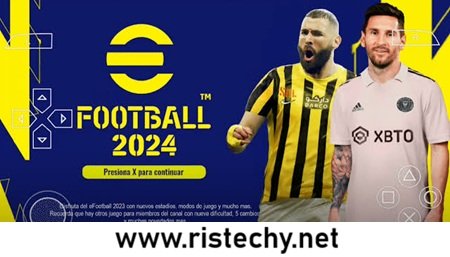 PES 2024 PPSSPP - PSP ISO PS5 Camera Free Download (eFootball)